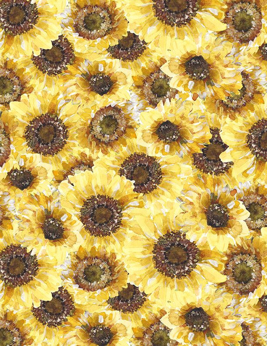 Sunflower Sweet - Packed Sunflowers Multi - Licence To Quilt