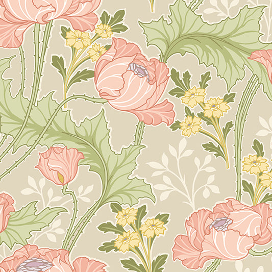 Fleur Nouveau - Art Noveau Lily Pink - Licence To Quilt