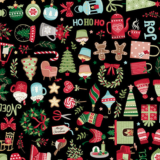 Christmas 2023 Cosy - Icons Black - Licence To Quilt