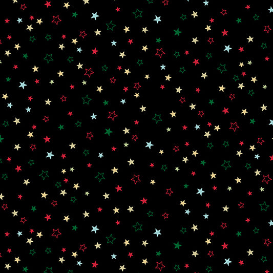 Christmas 2023 Cosy - Stars Black - Licence To Quilt