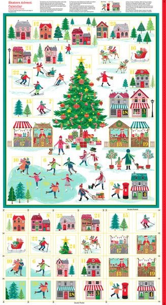Santa - Advent Calendar Skaters - Licence To Quilt