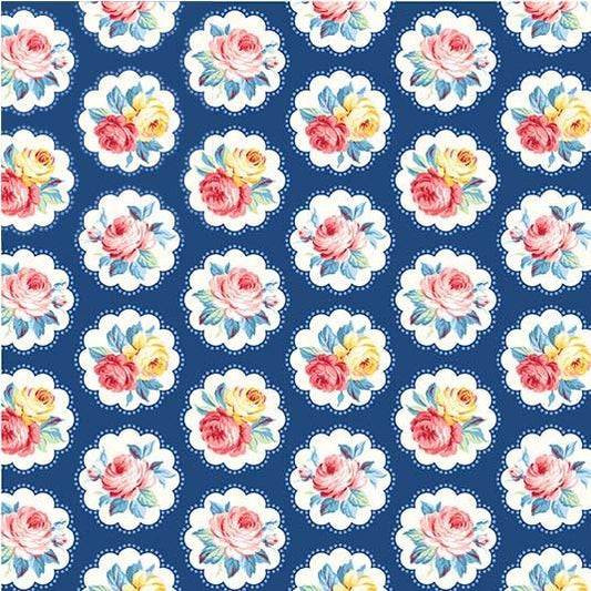 Country Cottage - Sunlit Days Navy - Licence To Quilt